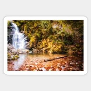 Autumn waterfall at Navarre in Spain Sticker